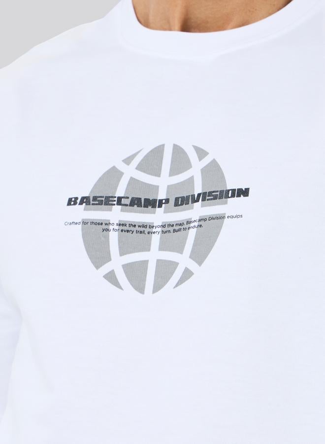 Styli Men White Graphic Print T-Shirt and Shorts Co-Ords - Image 3